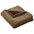 Port Authority Fawn/Espresso Brown Faux Fur Blanket
