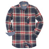 Backpacker Men's Navy/Red Yarn-Dyed Long-Sleeve Brushed Flannel