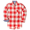 Backpacker Men's Red/White Yarn-Dyed Long-Sleeve Brushed Flannel