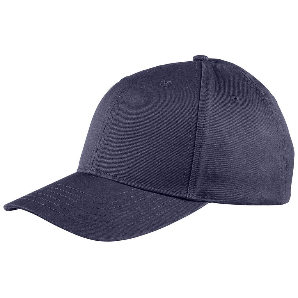 Big Accessories Navy Structured Twill 6-Panel Snapback Cap