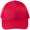 Big Accessories Red Structured Twill 6-Panel Snapback Cap