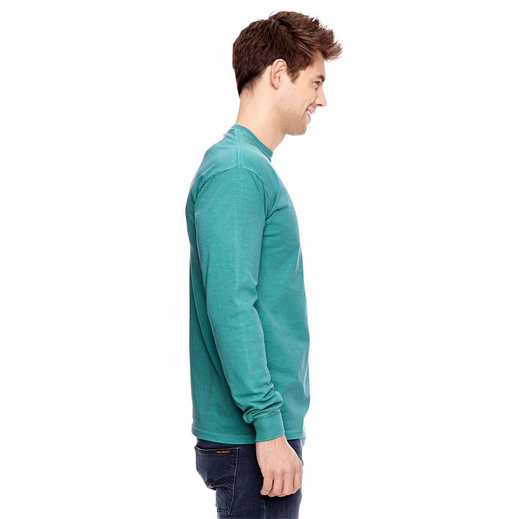 Comfort Colors Men's Seafoam 6.1 Oz. Long-Sleeve Pocket T-Shirt