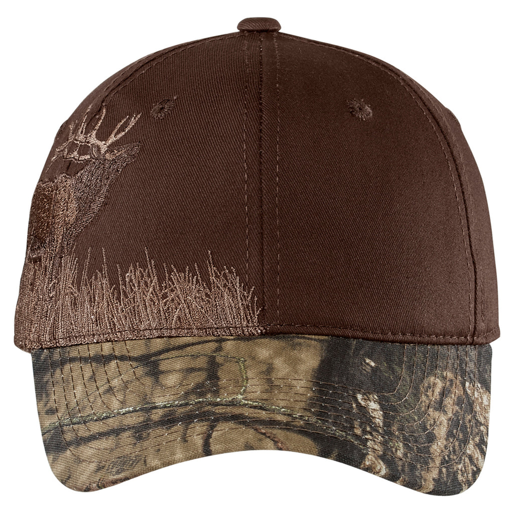 Port Authority Mossy Oak Infinity/ Chocolate/ Elk Embroidered Camouflage Cap