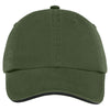 Port Authority Olive/Black Sandwich Bill Cap with Striped Closure