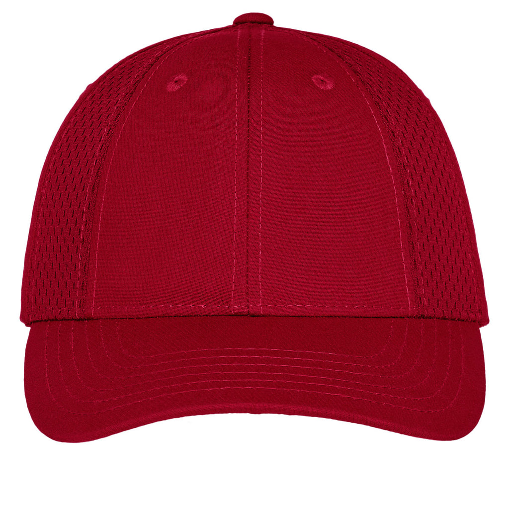 Port Authority Red Mesh Inset Cap