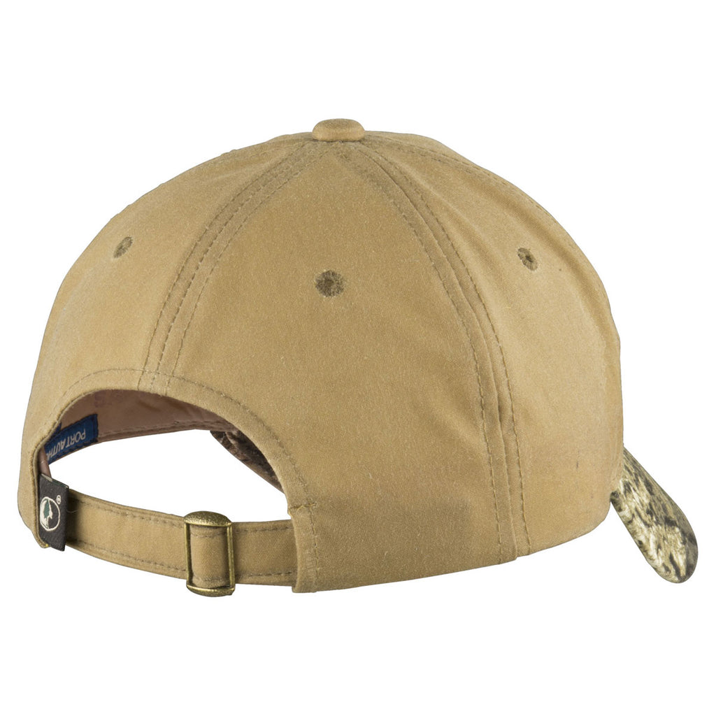 Port Authority Tan|Mossy Oak Break-Up Country Pro Camouflage Series Cotton Waxed Cap with Camouflage Brim