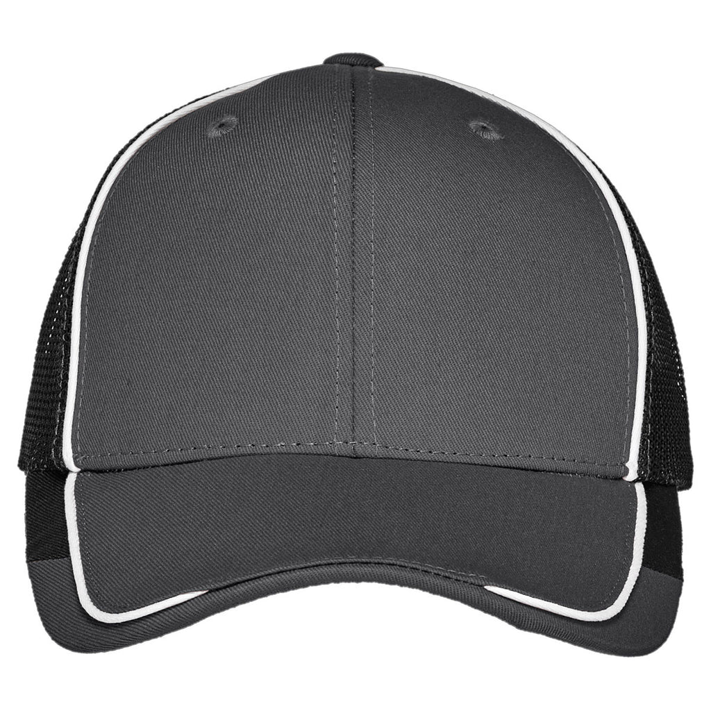 Port Authority Magnet Grey/ White/ Black Colorblock Mesh Back Cap