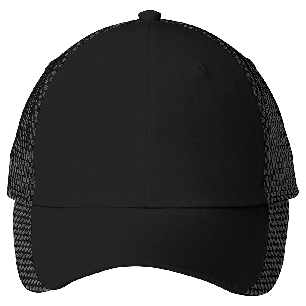 Port Authority Black/White Two-Color Mesh Back Cap