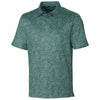Cutter & Buck Men's Seaweed Heather Forge Paisley Print Polo