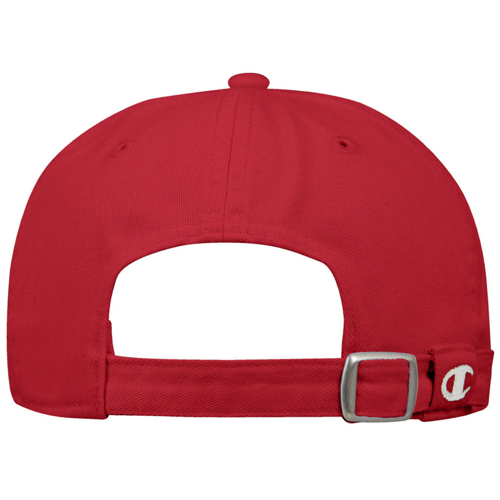 Champion Red Classic Washed Twill Cap