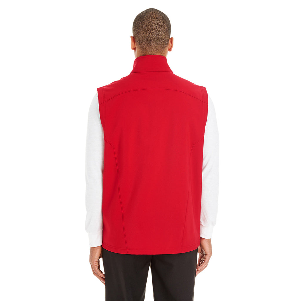 Core 365 Men's Classic Red Cruise Two-Layer Fleece Bonded Soft Shell Vest