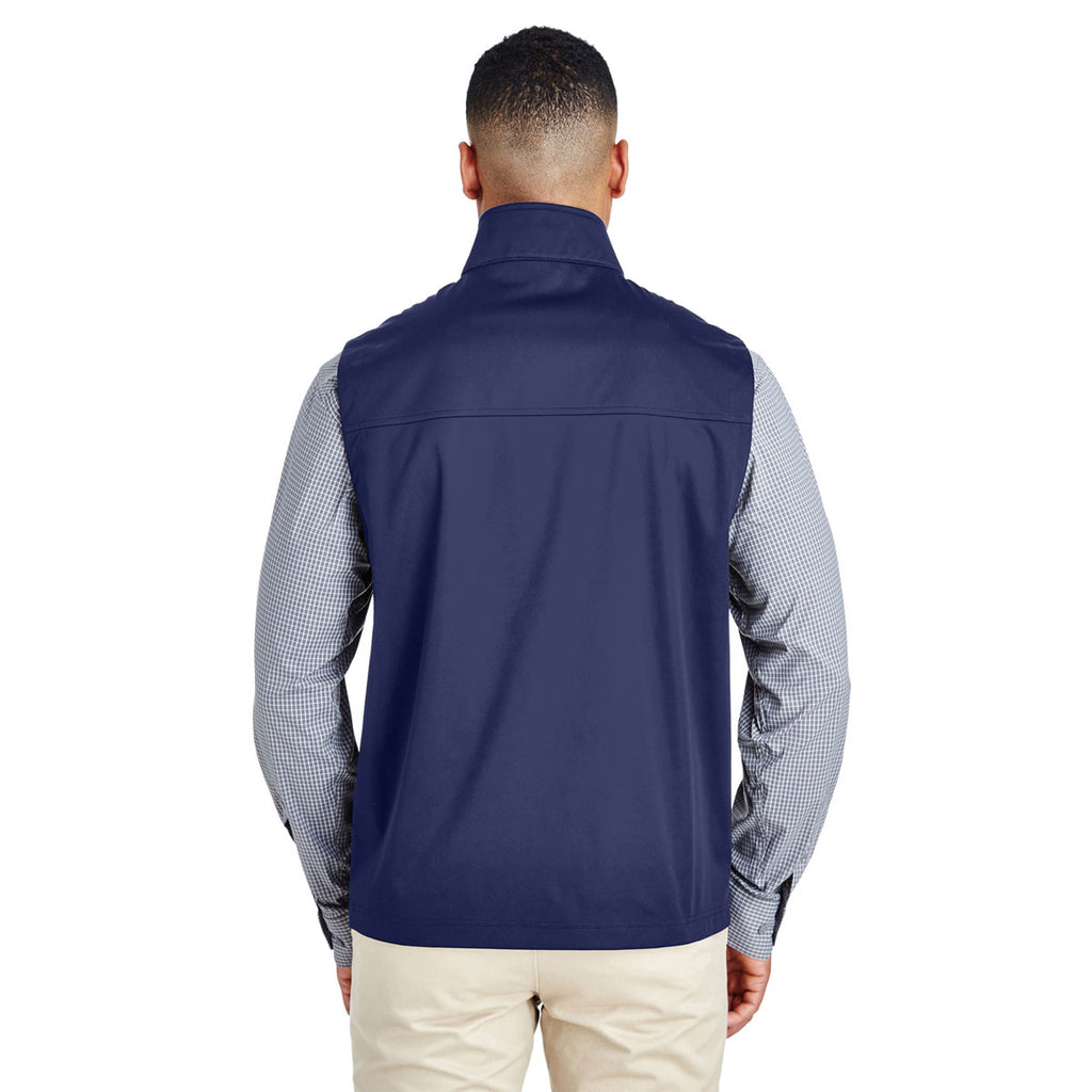 Core 365 Men's Classic Navy Techno Lite Three-Layer Knit Tech Quarter Zip Vest