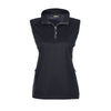 Core 365 Women's Black Techno Lite Three-Layer Knit Tech Quarter Zip Vest