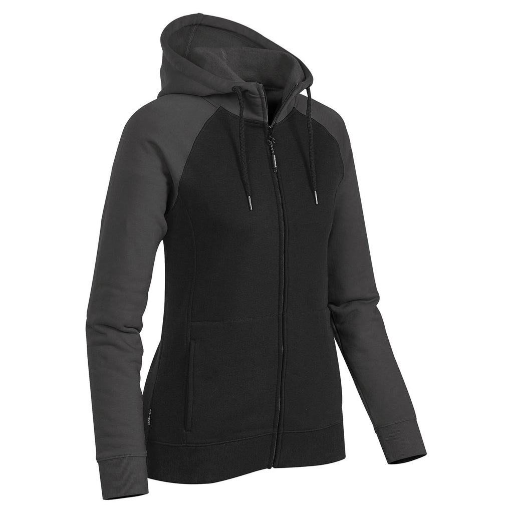 Stormtech Women's Black/Carbon Omega Two-Tone Zip Hoody