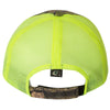 Outdoor Cap Mossy Oak Country/Neon Yellow Washed Brushed Mesh Cap