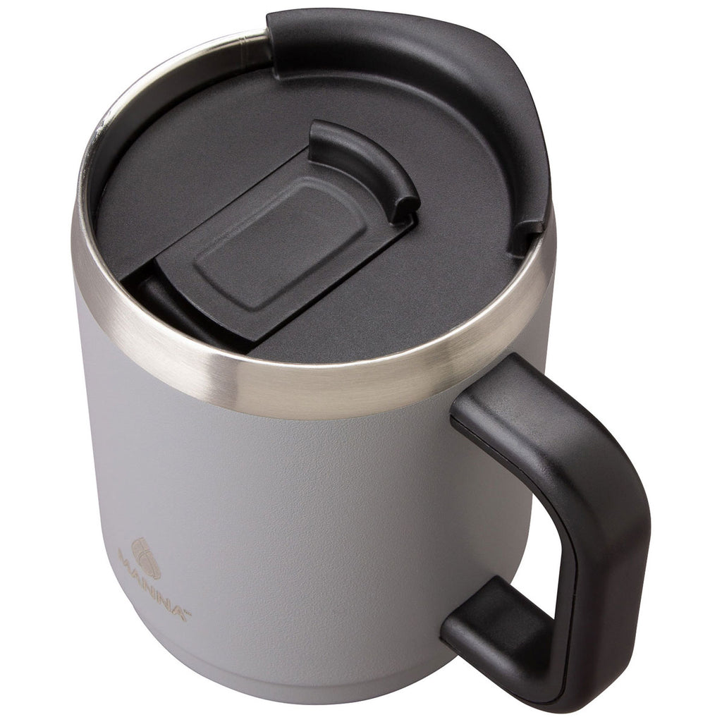 Manna Grey 14 oz. Boulder Stainless Steel Camping Mug with Handle