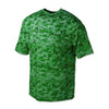 BAW Men's Green Xtreme Tek Digital Camo Short Sleeve Shirt