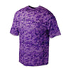 BAW Men's Purple Xtreme Tek Digital Camo Short Sleeve Shirt