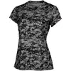 BAW Women's Black Xtreme Tek Digital Camo Short Sleeve Shirt
