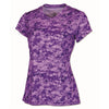 BAW Women's Purple Xtreme Tek Digital Camo Short Sleeve Shirt