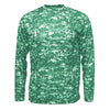 BAW Men's Green Xtreme Tek Digital Camo Long Sleeve Shirt
