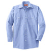 Red Kap Men's Blue/White Long Sleeve Striped Industrial Work Shirt