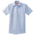 Red Kap Men's Tall White/Blue Short Sleeve Striped Industrial Work Shirt