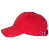 Champion Bright Red Scarlet Washed Twill Dad Cap