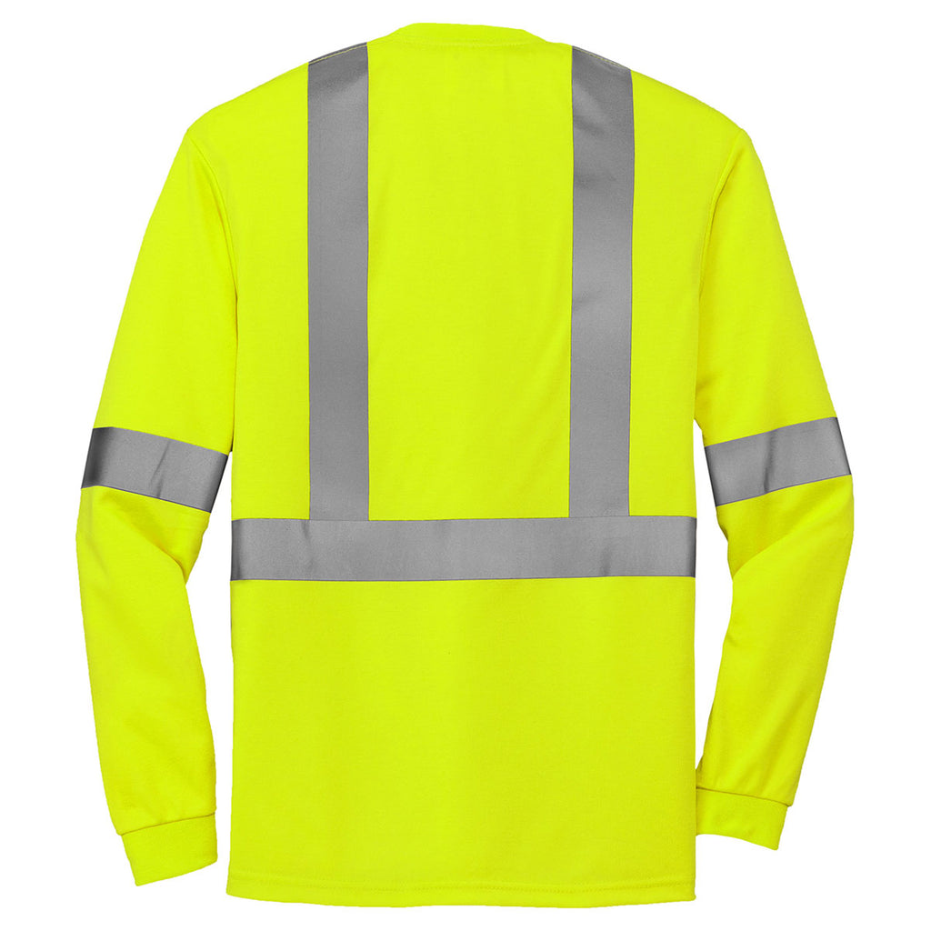 CornerStone Safety Yellow ANSI 107 Class 2 Long Sleeve Safety T-Shirt