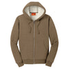 CornerStone Men's Brown Heavyweight Sherpa-Lined Hooded Fleece Jacket