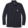 Carhartt Men's Navy Force 1/4-Zip Long Sleeve T-Shirt