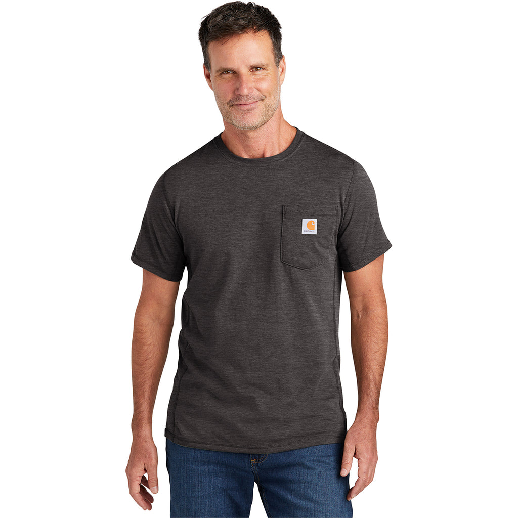 Carhartt Men's Carbon Heather Force Short Sleeve Pocket T-Shirt