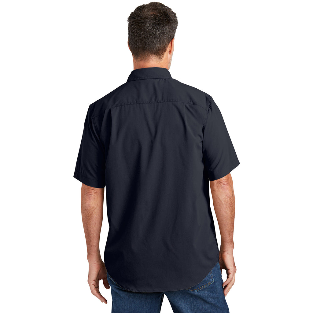 Carhartt Men's Navy Force Solid Short Sleeve Shirt