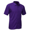 BAW Men's Purple Full Button Cool Tek Polo