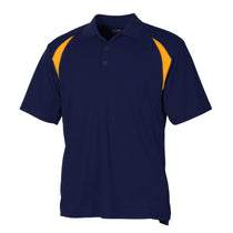 BAW Men's Navy/Gold Colorblock Polo