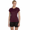 Champion Women's Maroon Double Dry 4.1-Ounce V-Neck T-Shirt