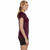 Champion Women's Maroon Double Dry 4.1-Ounce V-Neck T-Shirt