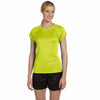 Champion Women's Safety Green Double Dry 4.1-Ounce V-Neck T-Shirt