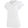 Champion Women's White Double Dry 4.1-Ounce V-Neck T-Shirt