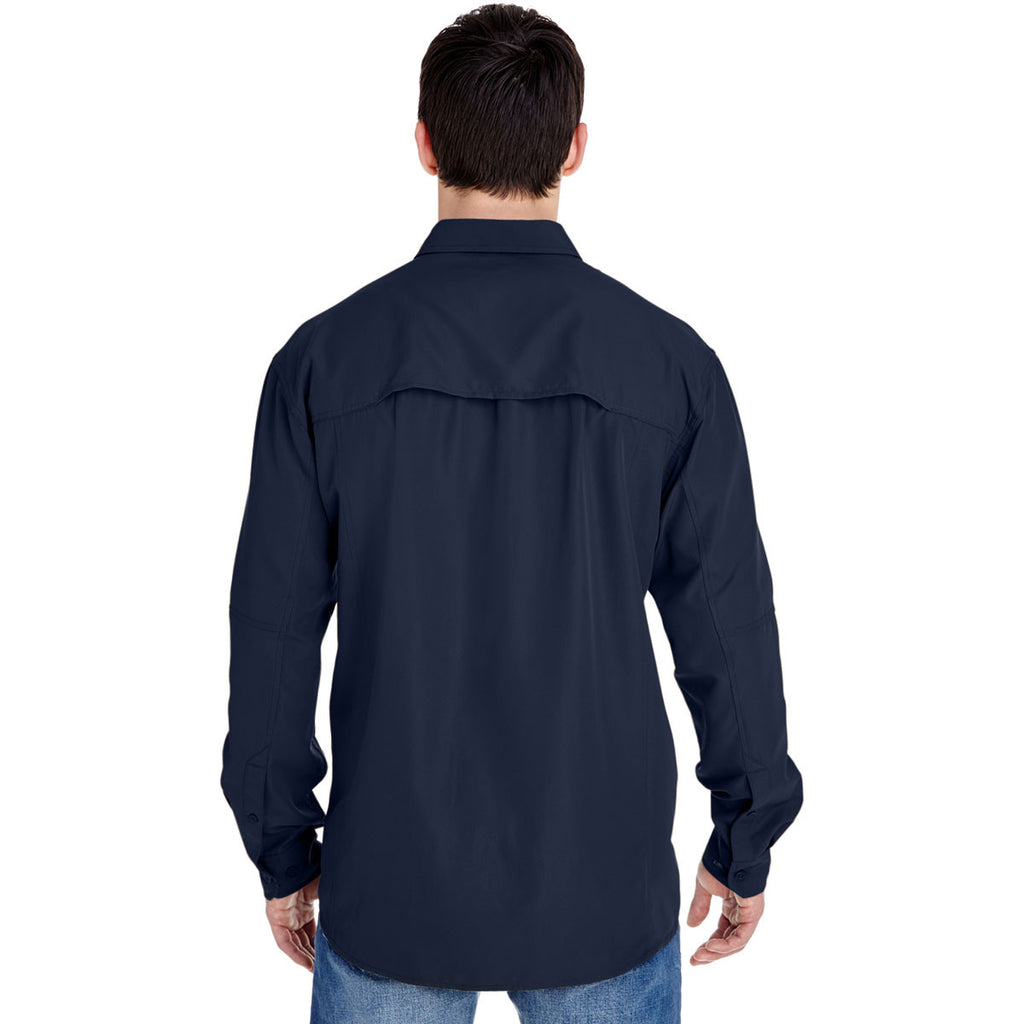 Dri Duck Men's Deep Blue Long-Sleeve Catch Fishing Shirt