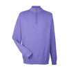Devon & Jones Men's Grape/Navy Manchester Fully-Fashioned Quarter-zip Sweater