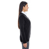 Devon & Jones Women's Black/Graphite Manchester Fully-Fashioned Full-zip Sweater