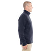Devon & Jones Men's Navy Bristol Sweater Fleece Quarter-Zip
