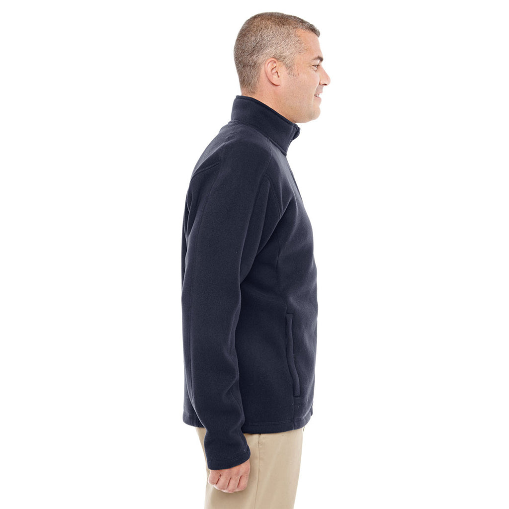 Devon & Jones Men's Navy Bristol Full-Zip Sweater Fleece Jacket