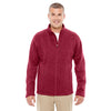 Devon & Jones Men's Red Heather Bristol Full-Zip Sweater Fleece Jacket