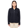 Devon & Jones Women's Black Bristol Full-Zip Sweater Fleece Jacket