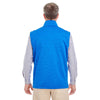 Devon & Jones Men's French Blue Heather Newbury Melange Fleece Vest