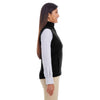 Devon & Jones Women's Black Heather Newbury Melange Fleece Vest