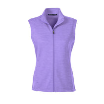 Devon & Jones Women's Grape Heather Newbury Melange Fleece Vest