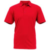 BAW Men's Red Solid Spandex Polo